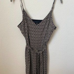 Sanctuary Printed Black and White Lined Cutout Jumpsuit